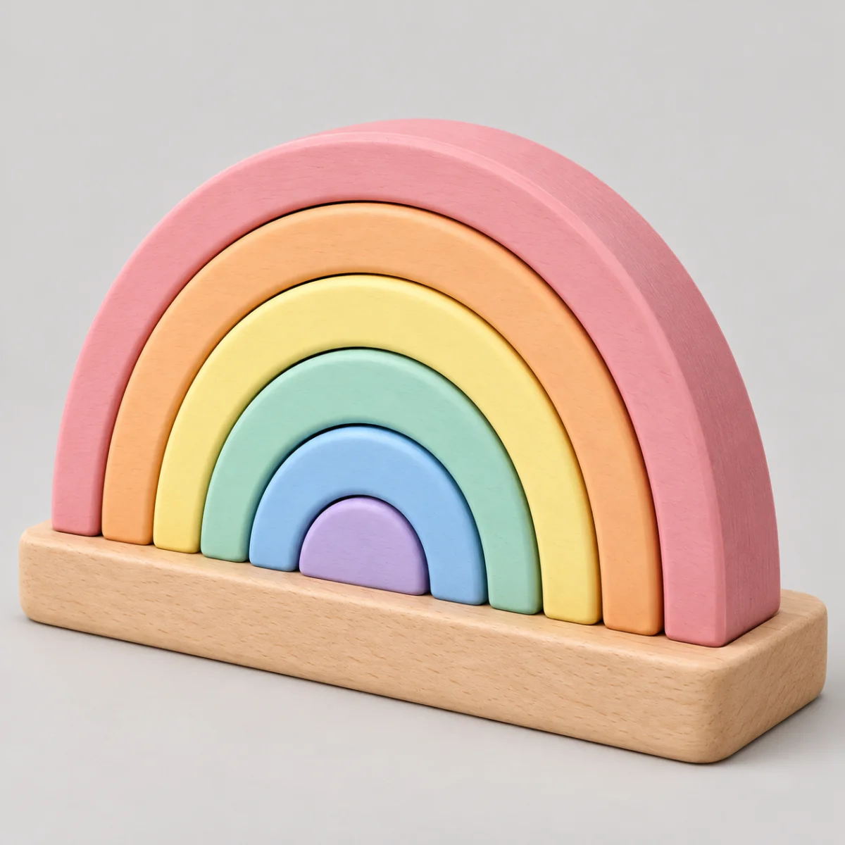 Pastel Rainbow Wooden Stacker, photo 2
