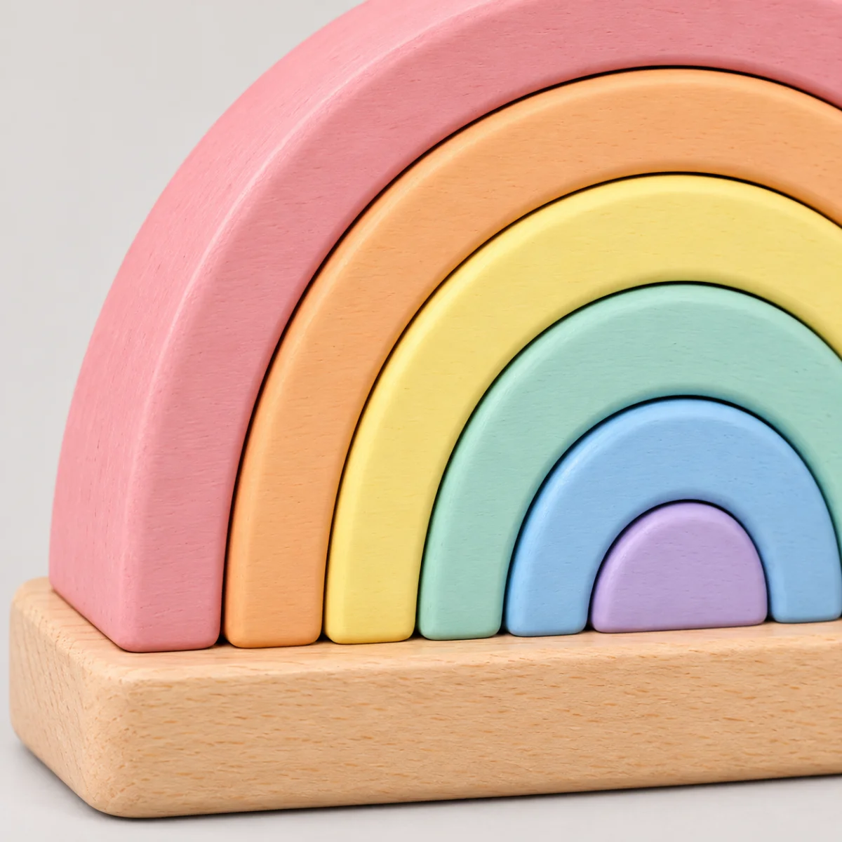 Pastel Rainbow Wooden Stacker, photo 3