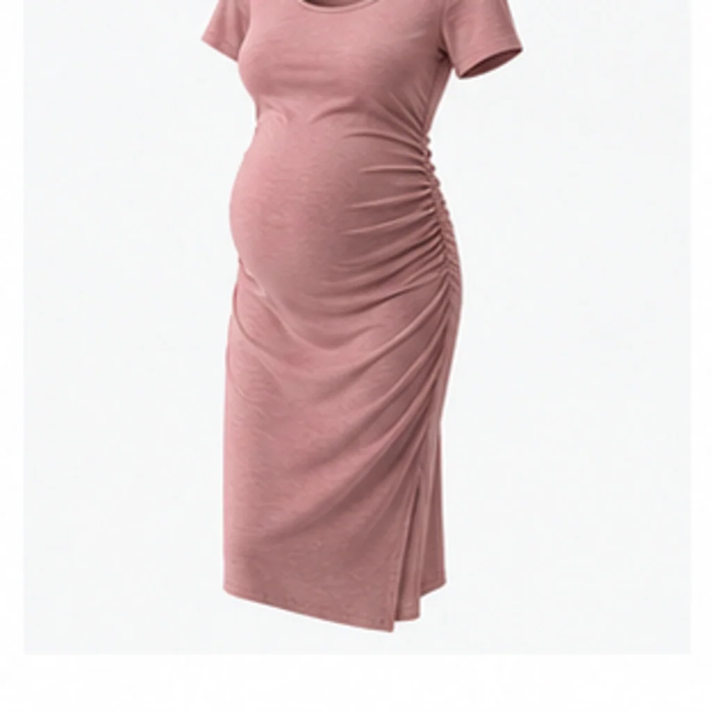 Nurture Ease - Ruched Maternity T-Shirt Dress