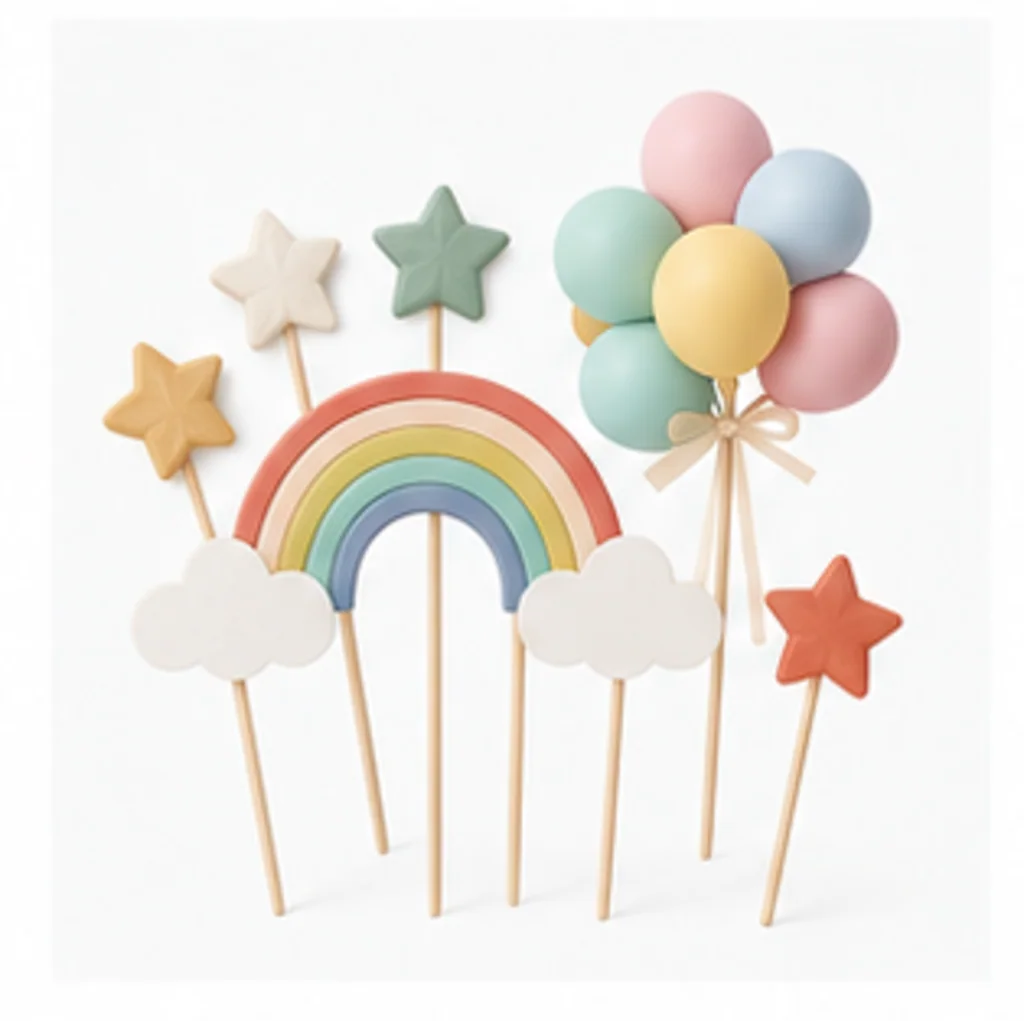 Playful Forms - Rainbow Cake Toppers