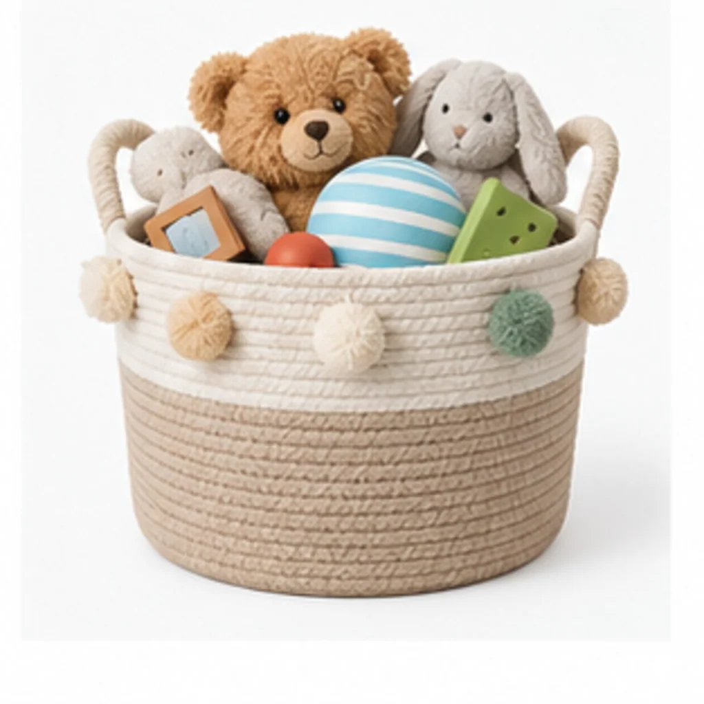 Mellow Meadow - Pom-Pom Toy Basket