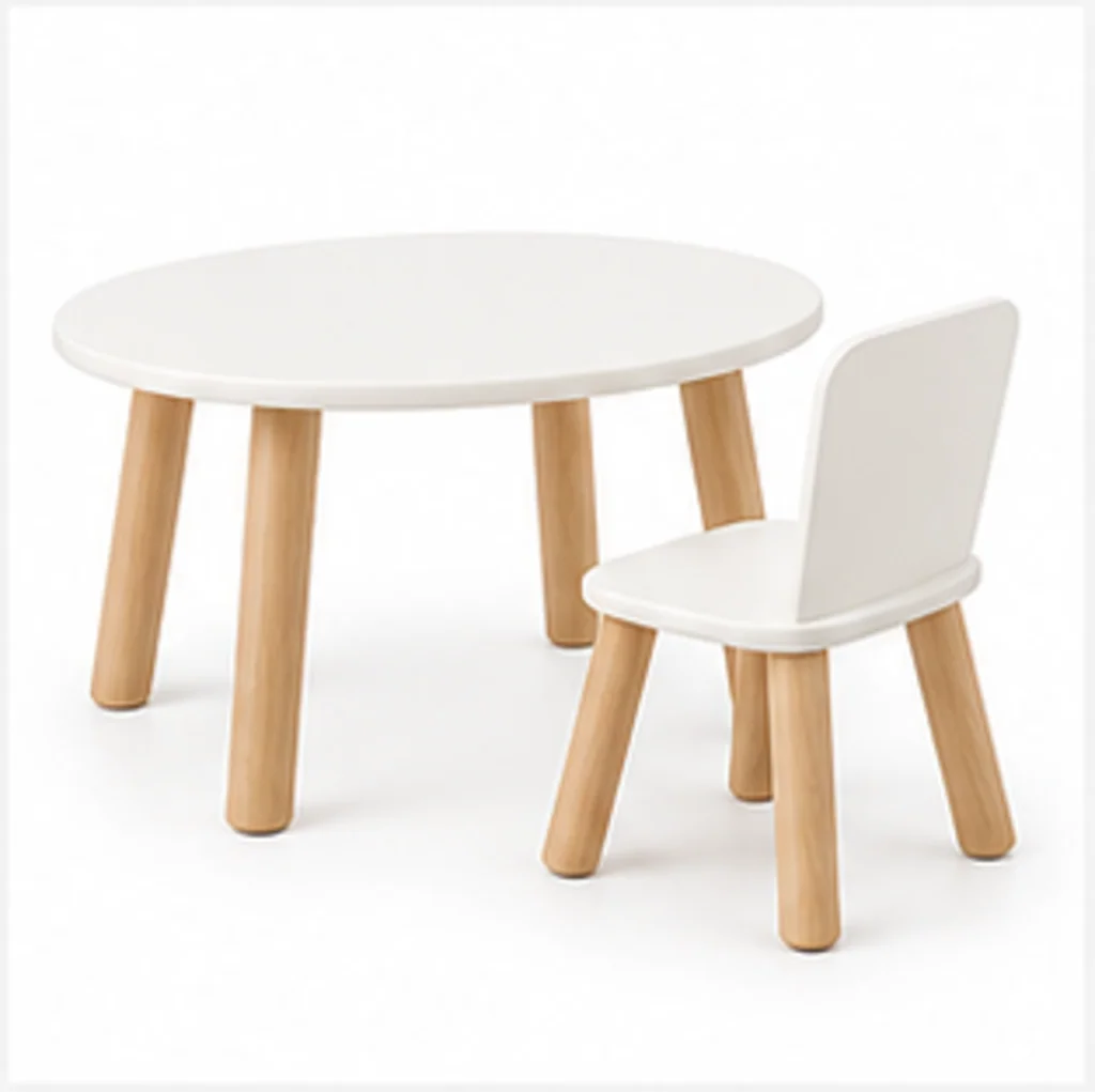Playful Forms - Kids Round Table and Chair Set
