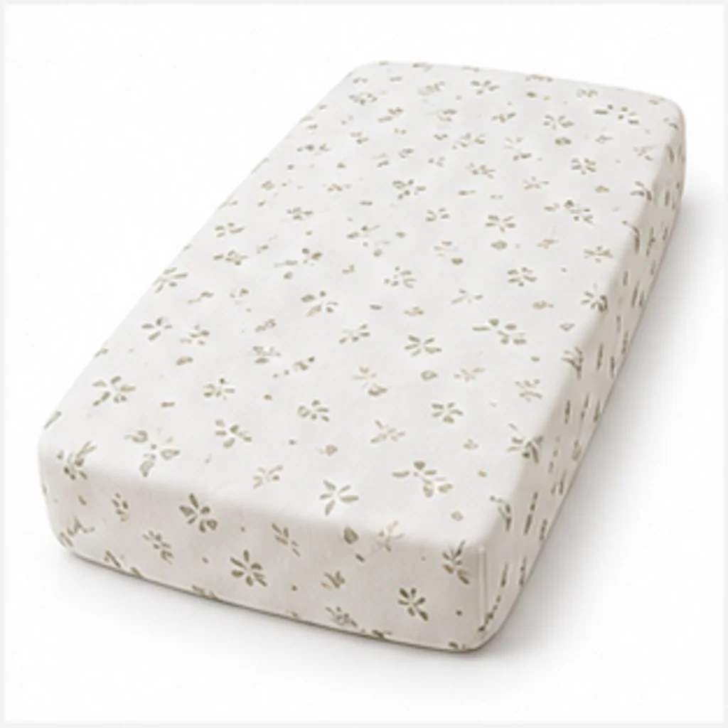 Nurture Ease - Fitted Cot Sheet - Leaf Print