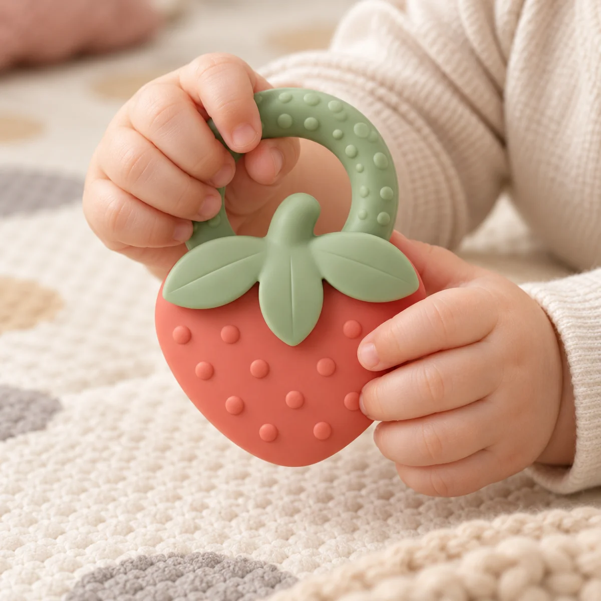 Willow & Wonder - Strawberry Silicone Teether, photo 4