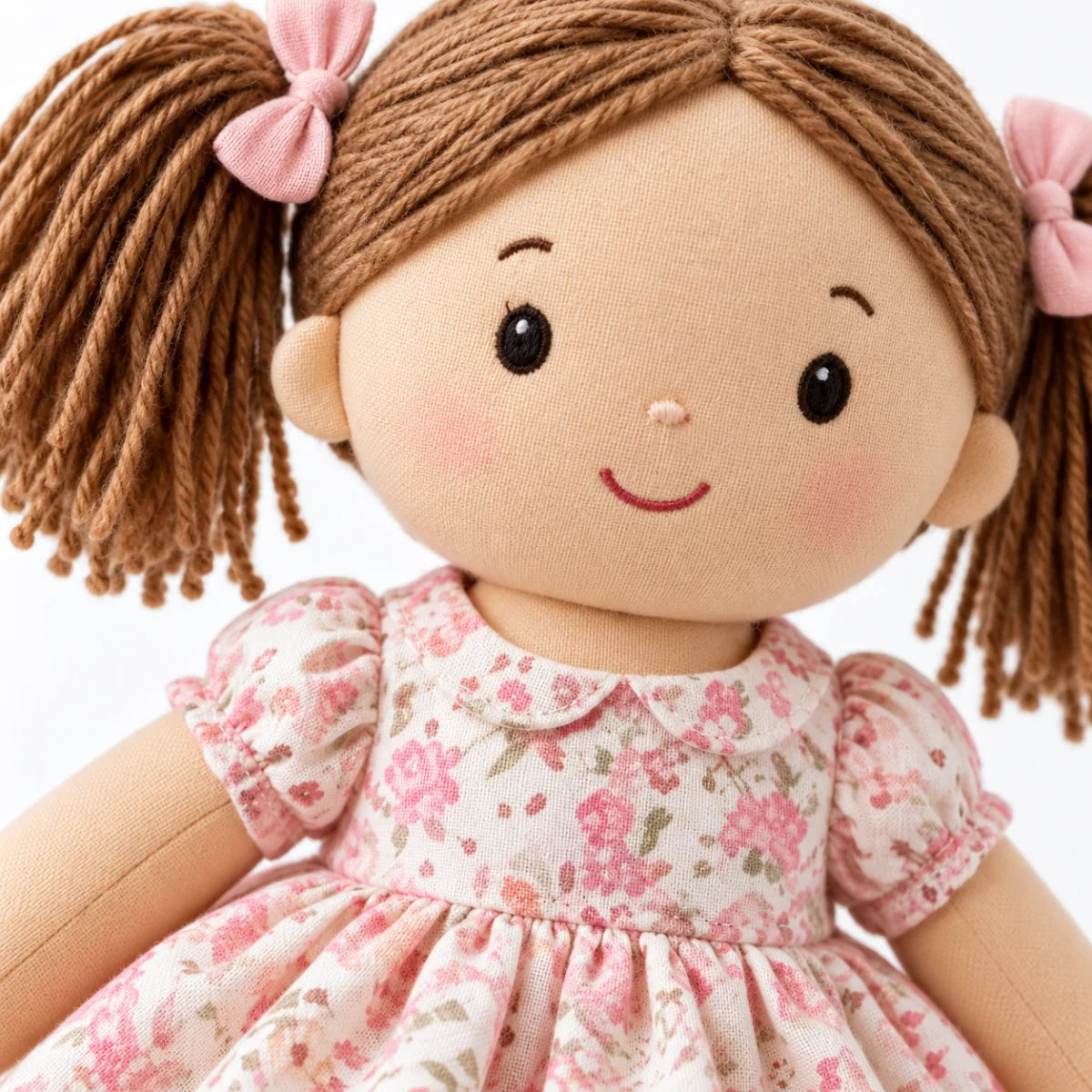 Nurture Ease - Soft Rag Doll in Floral Dress, photo 3