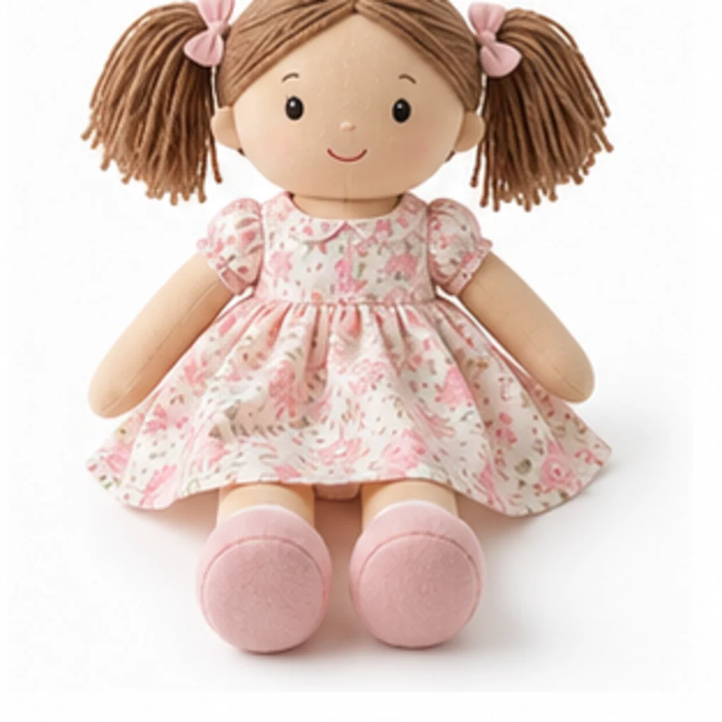 Nurture Ease - Soft Rag Doll in Floral Dress