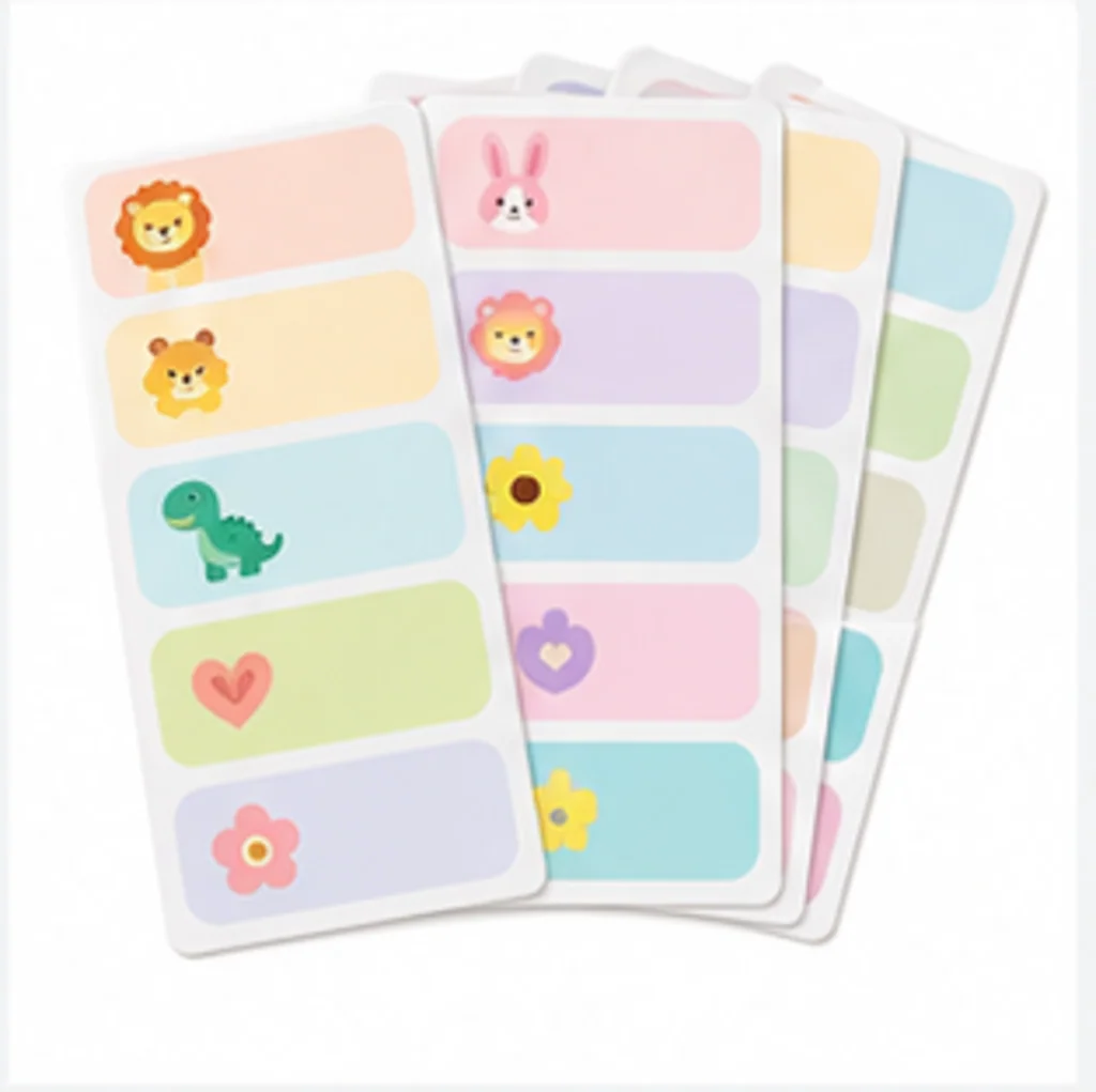 Playful Forms - Name Labels - 60 Pack