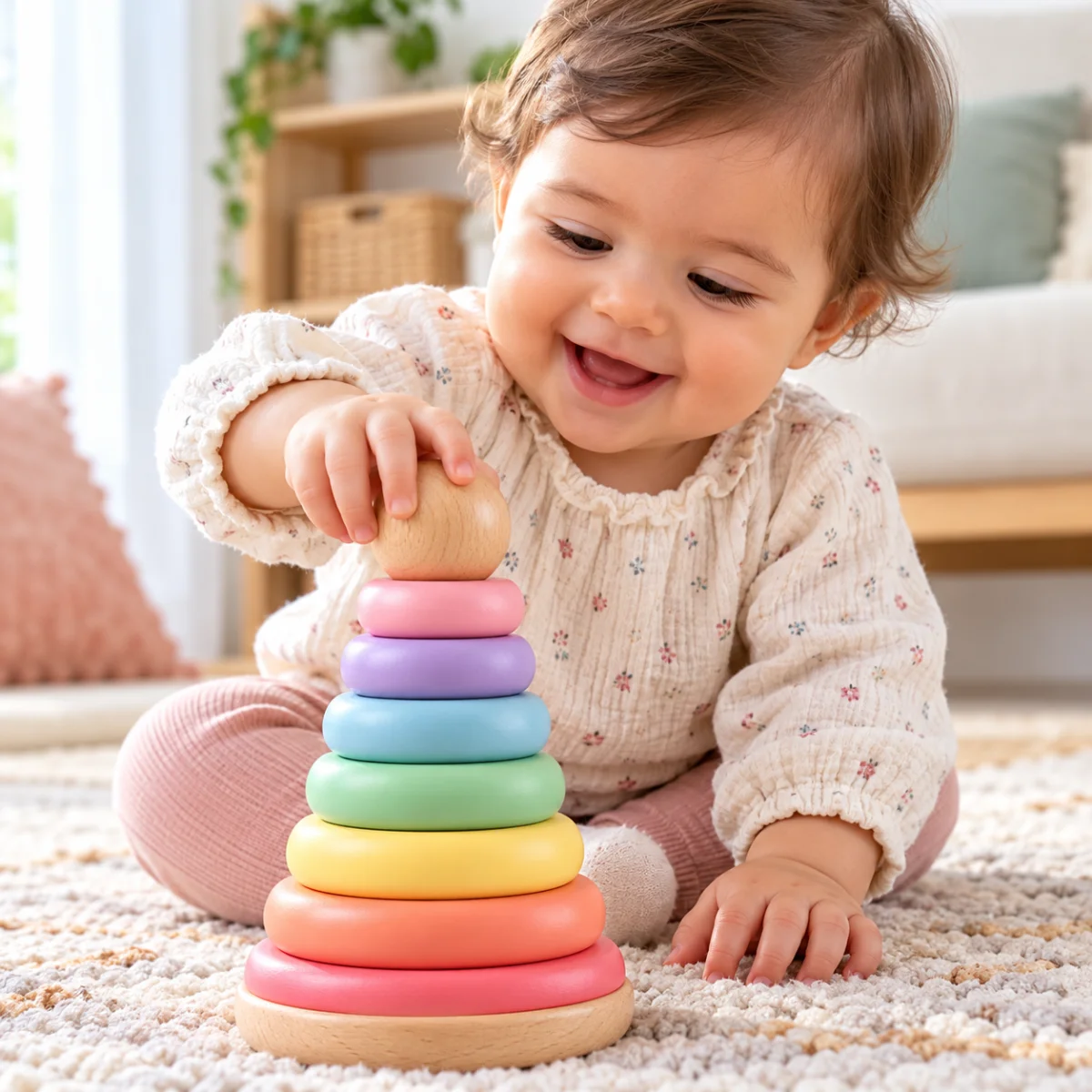 Rainbow Wooden Stacker, photo 4